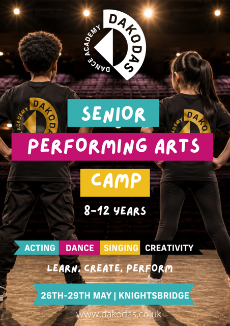 May Half-Term Senior Performing Arts Camp 🎭  26th- 29th May