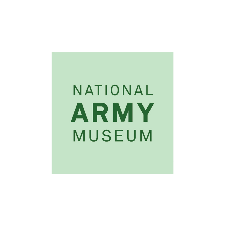 National Army Museum logo on a light green background
