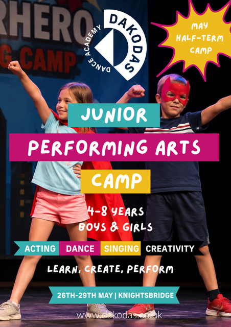 May Half-Term Junior Performing Arts Camp 🎭  26th- 29th May